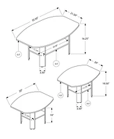 Monarch Specialties Table Set - 3 Piece Set