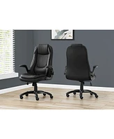 Monarch Specialties Office Chair - Leather-Look High Back Executive