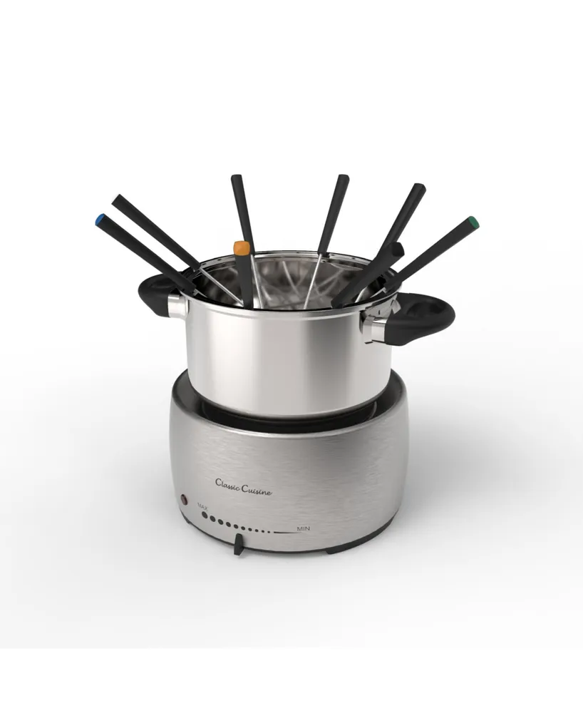 Classic Cuisine Stainless Steel Fondue Pot Set - 10" Forks