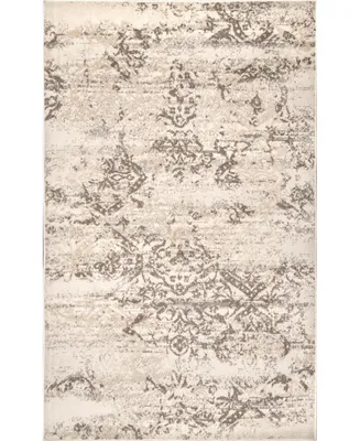 nuLoom Manor Distressed Freja Beige 5' x 8' Area Rug