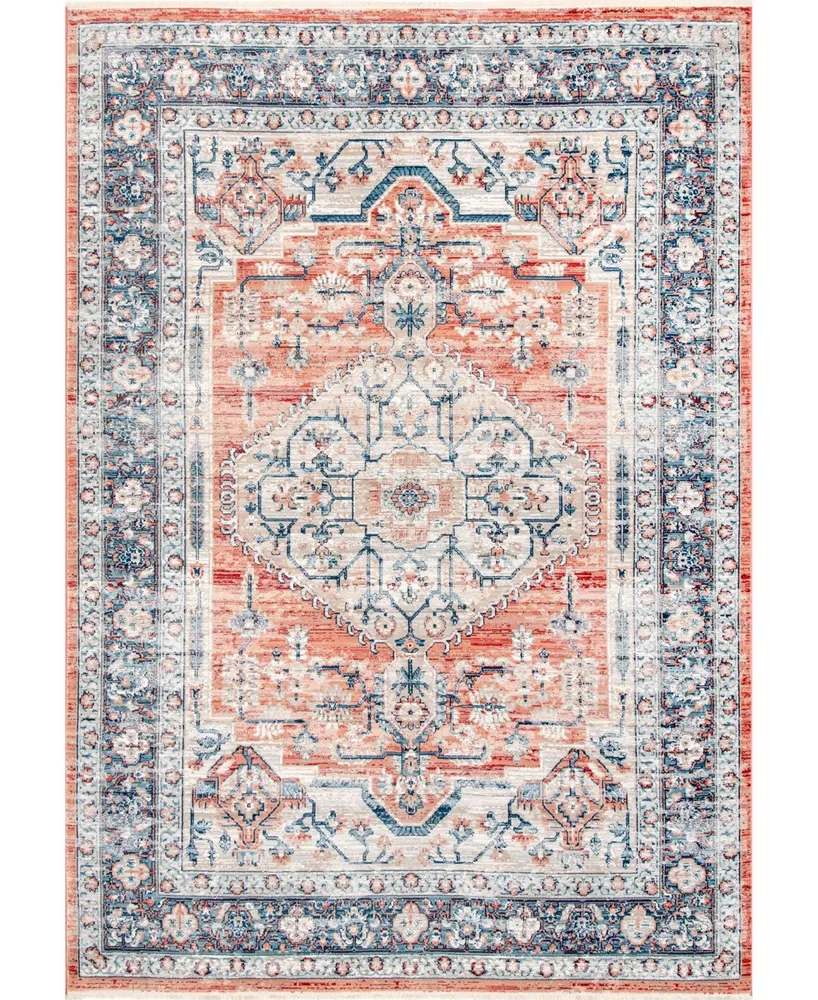 nuLoom Selina Zara Medallion Orange 4' x 6' Area Rug