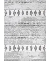 nuLoom Creek Vintage-Inspired Amerie Gray 6'7" x 9' Area Rug