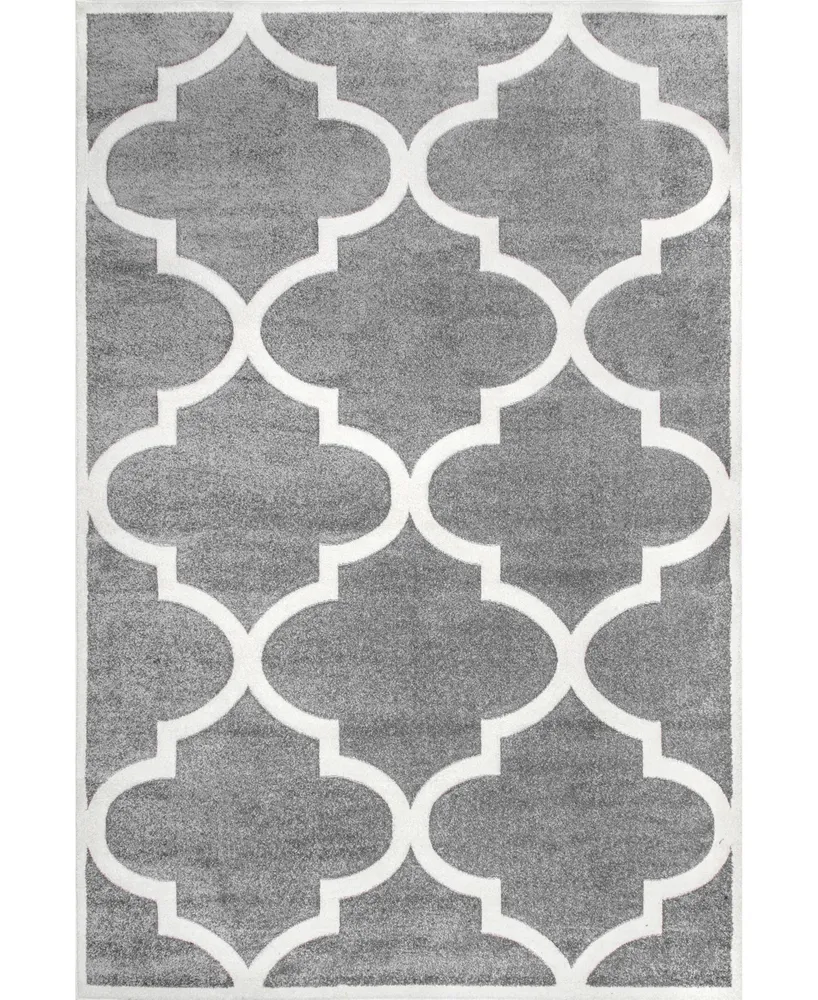 nuLoom Cine Moroccan Trellis Fez Slate 5' x 8' Area Rug