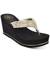 Guess Women's Sarraly Eva Logo Wedge Sandals