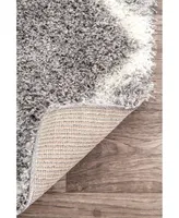 nuLoom Plush Shag Soft and Diamond 4' x 6' Area Rug