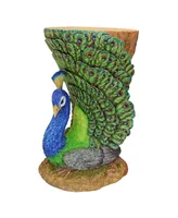 Design Toscano Provocative Peacock Sculptural Garden Table