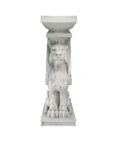 Design Toscano Trapezophoron Sculptural Winged Lion Pedestal