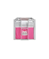 Alaterre Furniture Jasper Twin Junior Loft Bed, Frame and Bottom Playhouse Tent