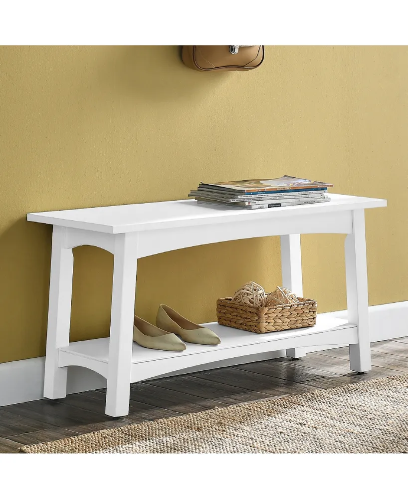 Alaterre Furniture Craftsbury Wood Entryway Bench