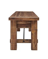 Alaterre Furniture Durango Industrial Wood Coat Hook Shelf and Bench Set