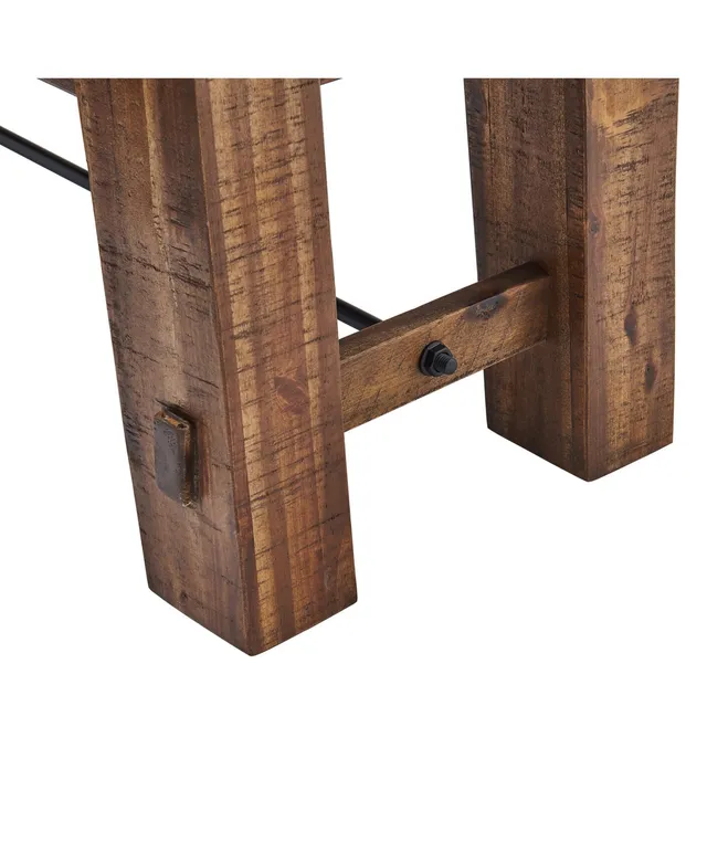 Alaterre Furniture Durango Industrial Wood Coat Hook Shelf and Bench Set