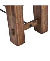 Alaterre Furniture Durango Industrial Wood Coat Hook Shelf and Bench Set