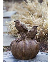 Campania International Birds on Pumpkin Garden Statue