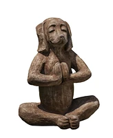 Campania International Yoga Dog Garden Statue