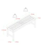 Walker Edison 3 Piece Extendable Outdoor Patio Dining Set