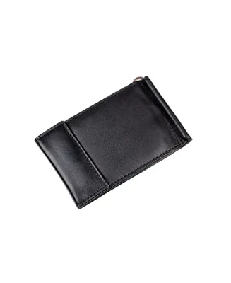Men's Champs Genuine Leather Bill Fold Money Clip with Snap Closure