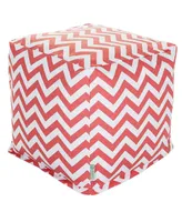 Majestic Home Goods Chevron Ottoman Pouf Cube with Removable Cover 17" x