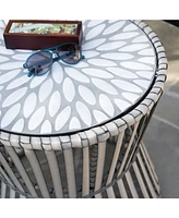 Southern Enterprises Anisa Round Outdoor Side Table