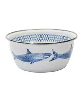 Golden Rabbit Fish Camp Enamelware Salad Bowls, Set of 4