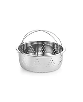 Cook N Home 12 Quart 4-Piece Stainless Steel Pasta Cooker Steamer Multipots, Silver