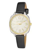 Laura Ashley Women's Cushion Case Sunray Dial Polyurethane Strap Watch 35mm