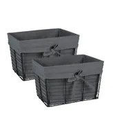 Design Imports Medium 2-Pc. Wire Liner Basket Set