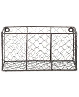 Design Imports Small Wall Mount Chicken Wire Basket Set of 2