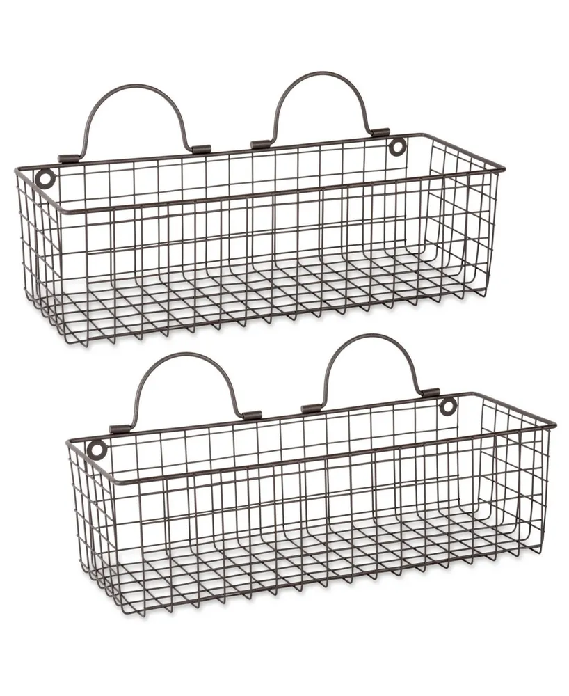 Design Imports Wire Wall Basket Set 2 Medium