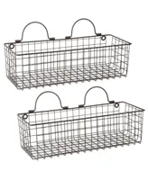 Design Imports Wire Wall Basket Set 2 Medium