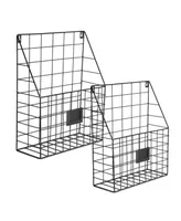 Design Imports Farmhouse 2-Pc. File Basket Set