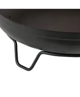 Sunnydaze Decor 23-Inch Steel Wood-Burning Fire Pit Bowl - Black