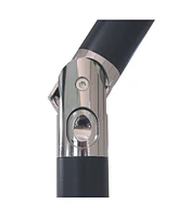 9 ft Solar Patio Umbrella with Lights, Tilt, and Crank - Beige