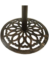 40-Inch H Cast Iron Bar Height Patio Table - 26-Inch Tabletop Diameter - Bronze Color