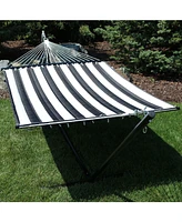 Quilted Double Hammock with Stand for Outside - - - Hammock with Stand - - Stand