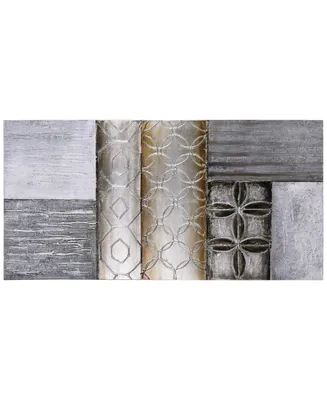 Empire Art Direct Stacked 1 Textured Metallic Hand Painted Wall Art by Martin Edwards, 30" x 60" x 2"