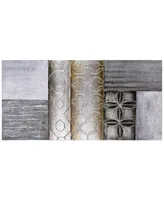 Empire Art Direct Stacked 1 Textured Metallic Hand Painted Wall Art by Martin Edwards, 30" x 60" x 2"