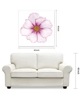 Empire Art Direct Magenta Cosmo on White Frameless Free Floating Tempered Glass Panel Graphic Wall Art, 40" x 40" x 0.2"