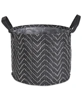 Design Imports Polyethylene Coated Woven Paper Laundry Bin Tribal Chevron Round Large Set of 2