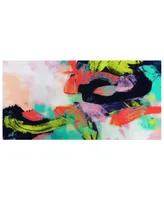 Empire Art Direct Colorful Frameless Free Floating Tempered Art Glass Abstract Wall Art by Ead Art Coop, 36" x 72" x 0.2"