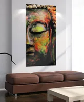 Empire Art Direct Buddha Frameless Free Floating Tempered Art Glass Wall Art by Ead Art Coop, 72" x 36" x 0.2"