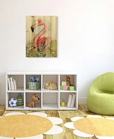 Empire Art Direct Watercolor Flamingo Composition Ii Arte de Legno Digital Print on Solid Wood Wall Art, 24" x 18" x 1.5"
