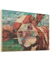 Empire Art Direct Curious Cow 1 and 2 Arte de Legno Digital Print on Solid Wood Wall Art, 24" x 36" x 1.5"