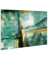 Empire Art Direct Ireland I Frameless Free Floating Tempered Art Glass Abstract Wall Art Wall Art by Ead Art Coop, 48" x 32" x 0.2"