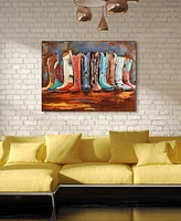 Empire Art Cowboy's Boots Mixed Media Iron Hand Painted Dimensional Wall Art, 30" x 40" x 2.4"