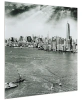 Empire Art Direct New York Skyline B Frameless Free Floating Tempered Glass Panel Graphic Wall Art, 36" x 36" x 0.2"