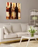 Empire Art Direct Smokey Wine 3Frameless Free Floating Tempered Art Glass Wine Bottle Wall Art by Ead Art Coop, 38" x 38" x 0.2"