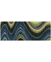 Empire Art Direct Rumba Abstract 2 Frameless Free Floating Tempered Glass Panel Graphic Abstract Wall Art, 63" x 24" x 0.2"