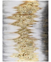 Empire Art Direct Gold Frequency Textured Metallic Hand Painted Wall Art by Martin Edwards, 30" x 40" x 1.5"