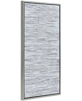 Empire Art Direct Silver Frequency Textured Metallic Hand Painted Wall Art by Martin Edwards, 24" x 48" x 1.5"