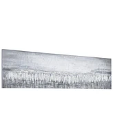 Empire Art Direct Silver Dust Textured Metallic Hand Painted Wall Art by Martin Edwards, 20" x 72" x 1.5"